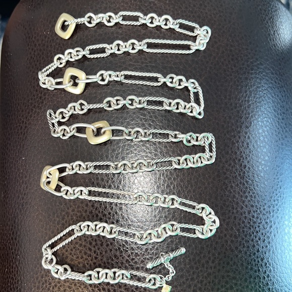 David Yurman 36” necklace 18K gold and 925 silver link - Picture 7 of 12